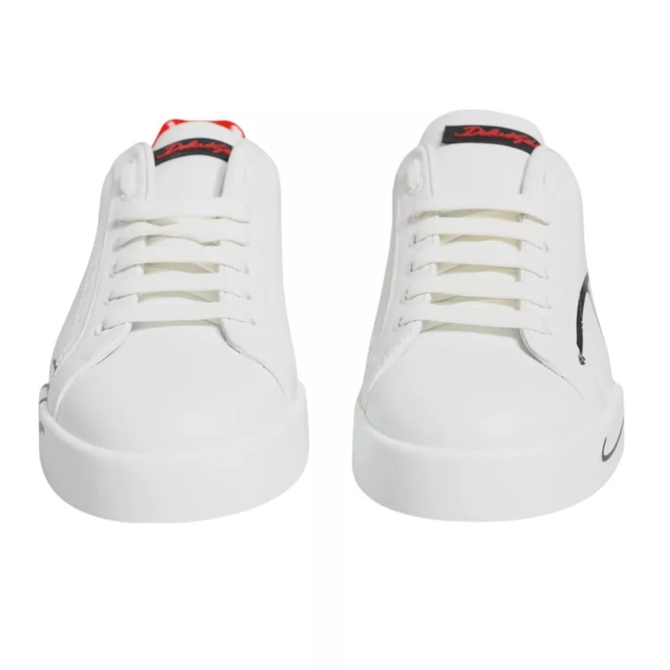 Zapatillas bajas Portofino blancas y rojas