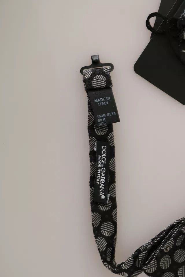 Cravate et nœud papillon en soie noire pour homme