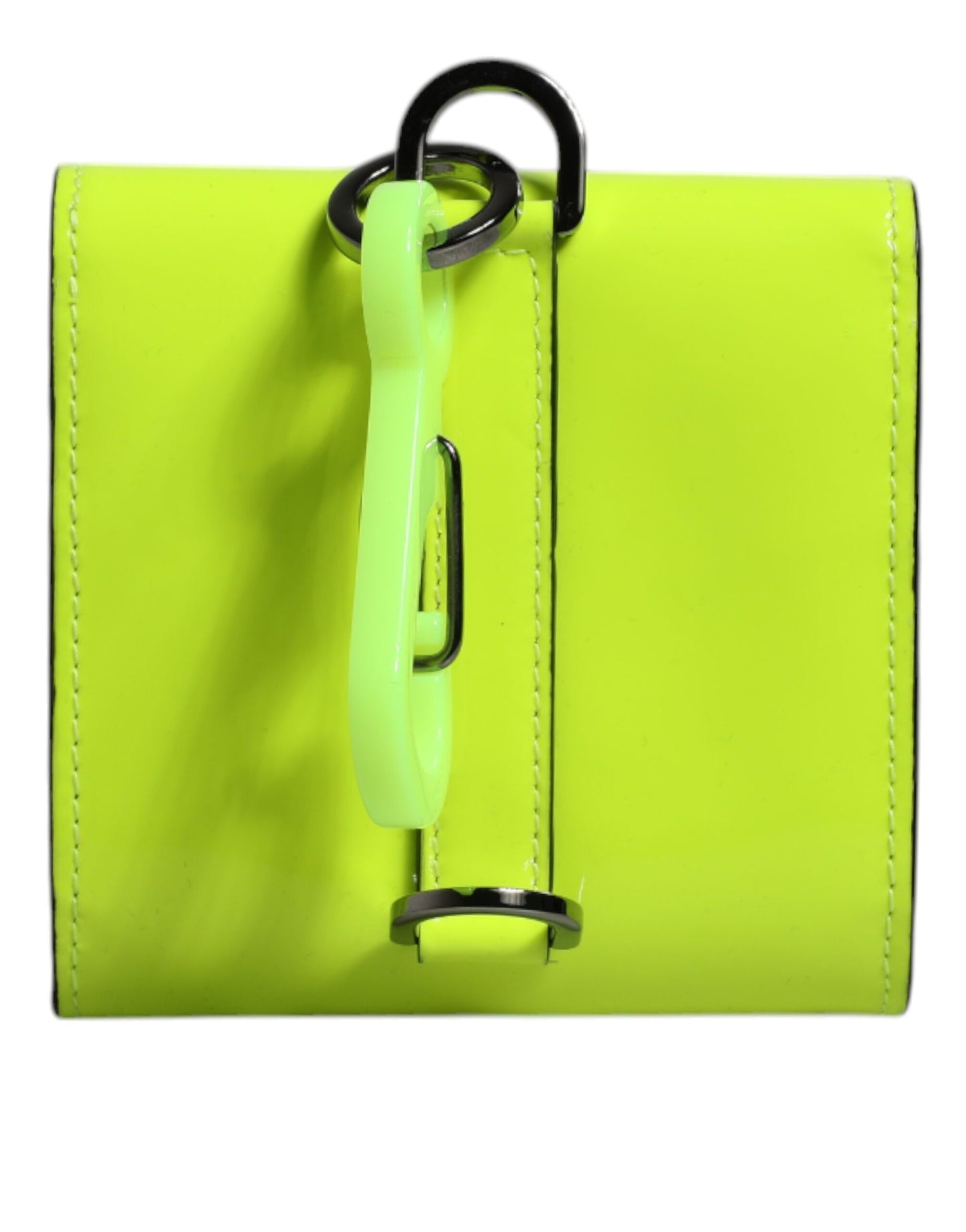 Tarjetero con correa para el cuello, plegable, amarillo y verde, con logotipo DG