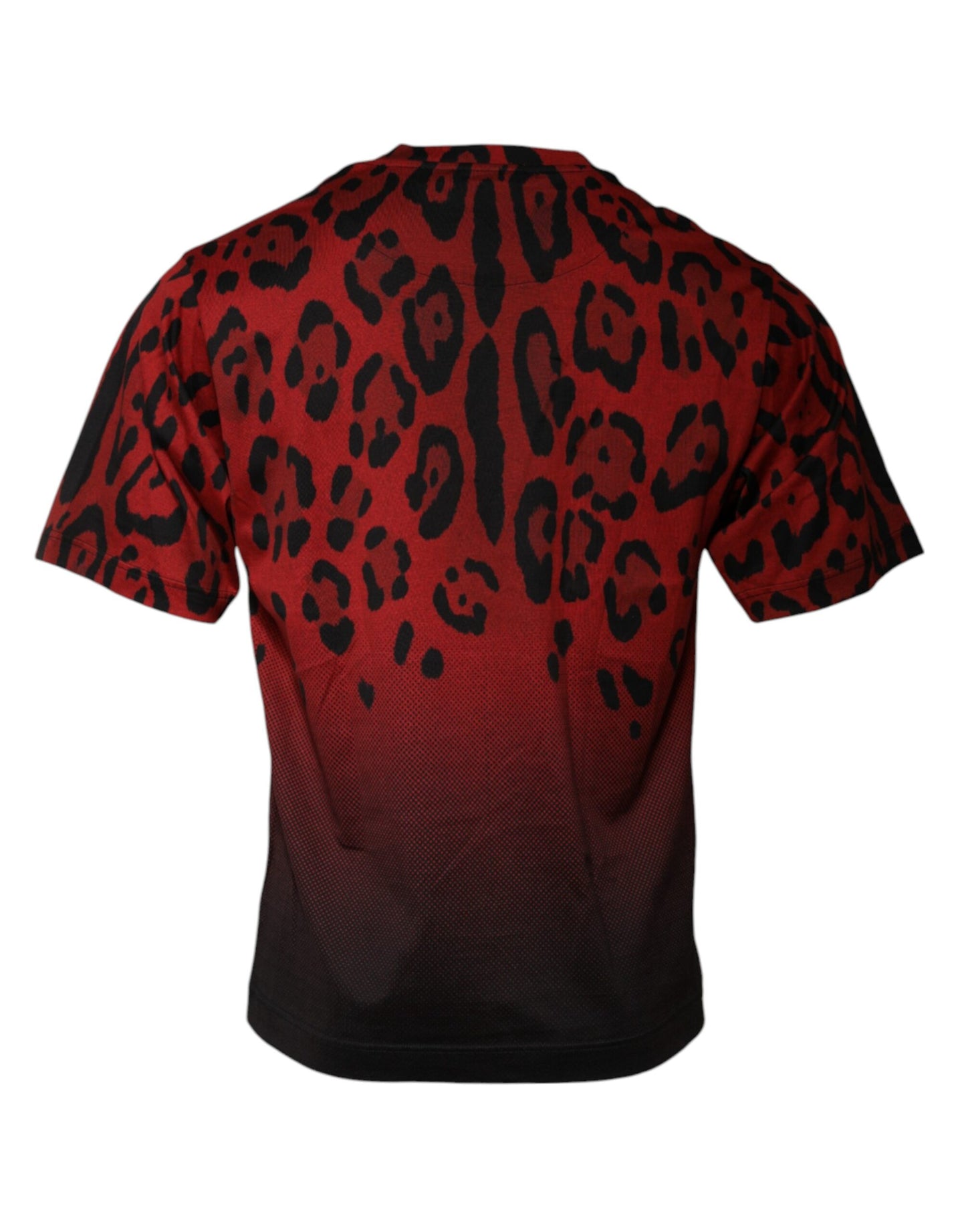 T-shirt à manches courtes en coton léopard rouge