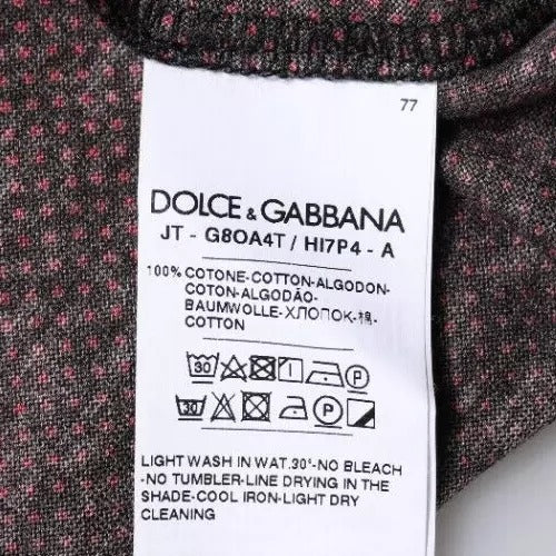 T-shirt à manches courtes en coton léopard rouge