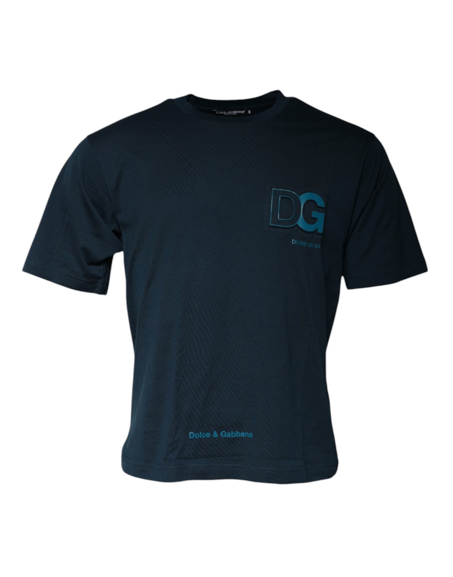 T-shirt ras du cou à manches courtes et logo bleu