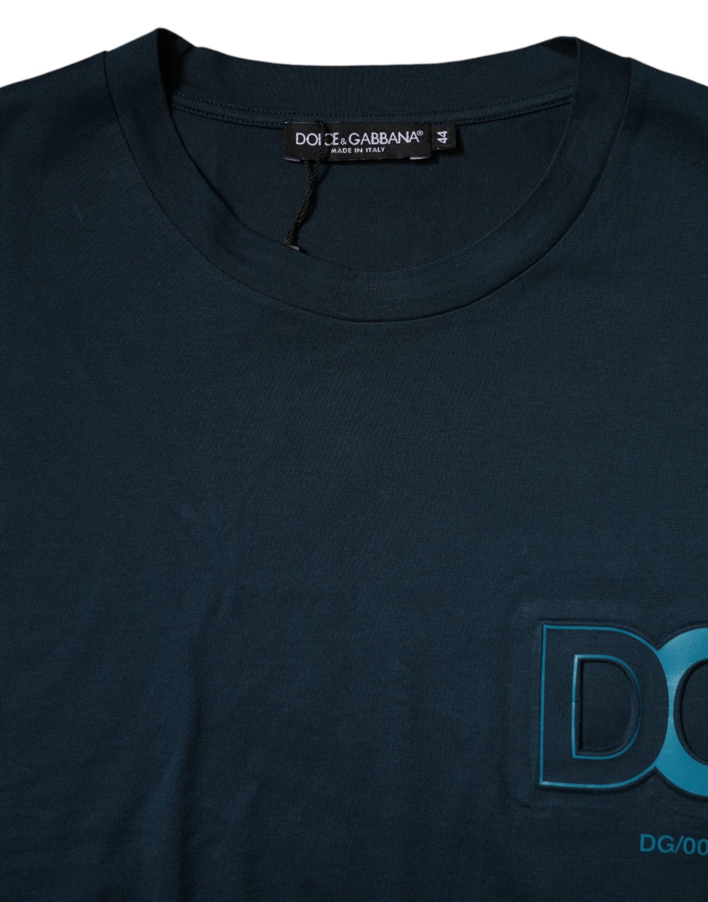 T-shirt ras du cou à manches courtes et logo bleu