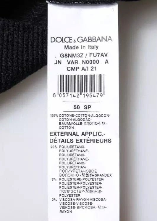 T-shirt sans manches à col rond en coton noir