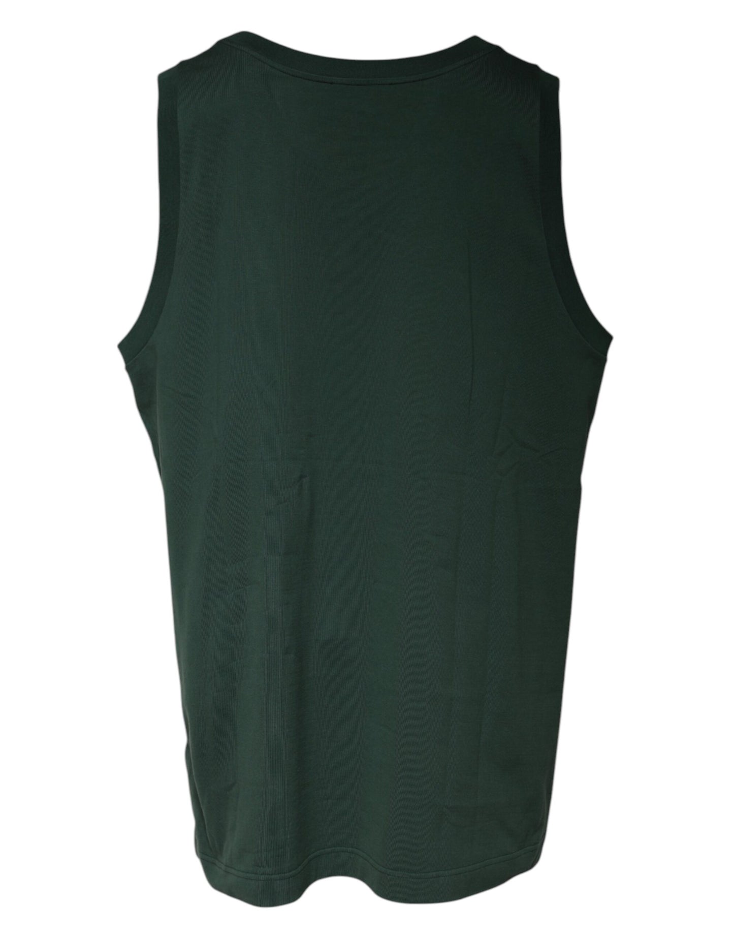 T-shirt débardeur vert sans manches à col rond DG