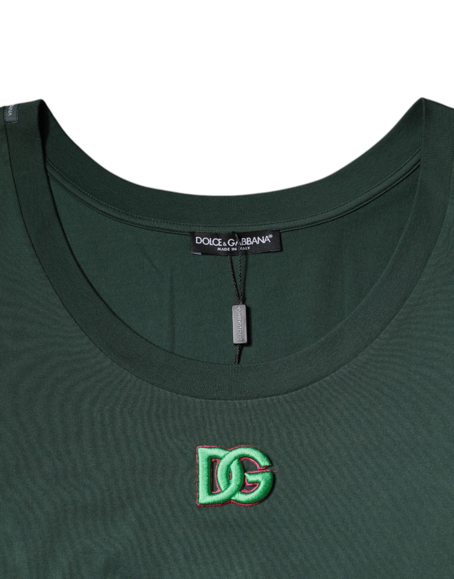 T-shirt débardeur vert sans manches à col rond DG