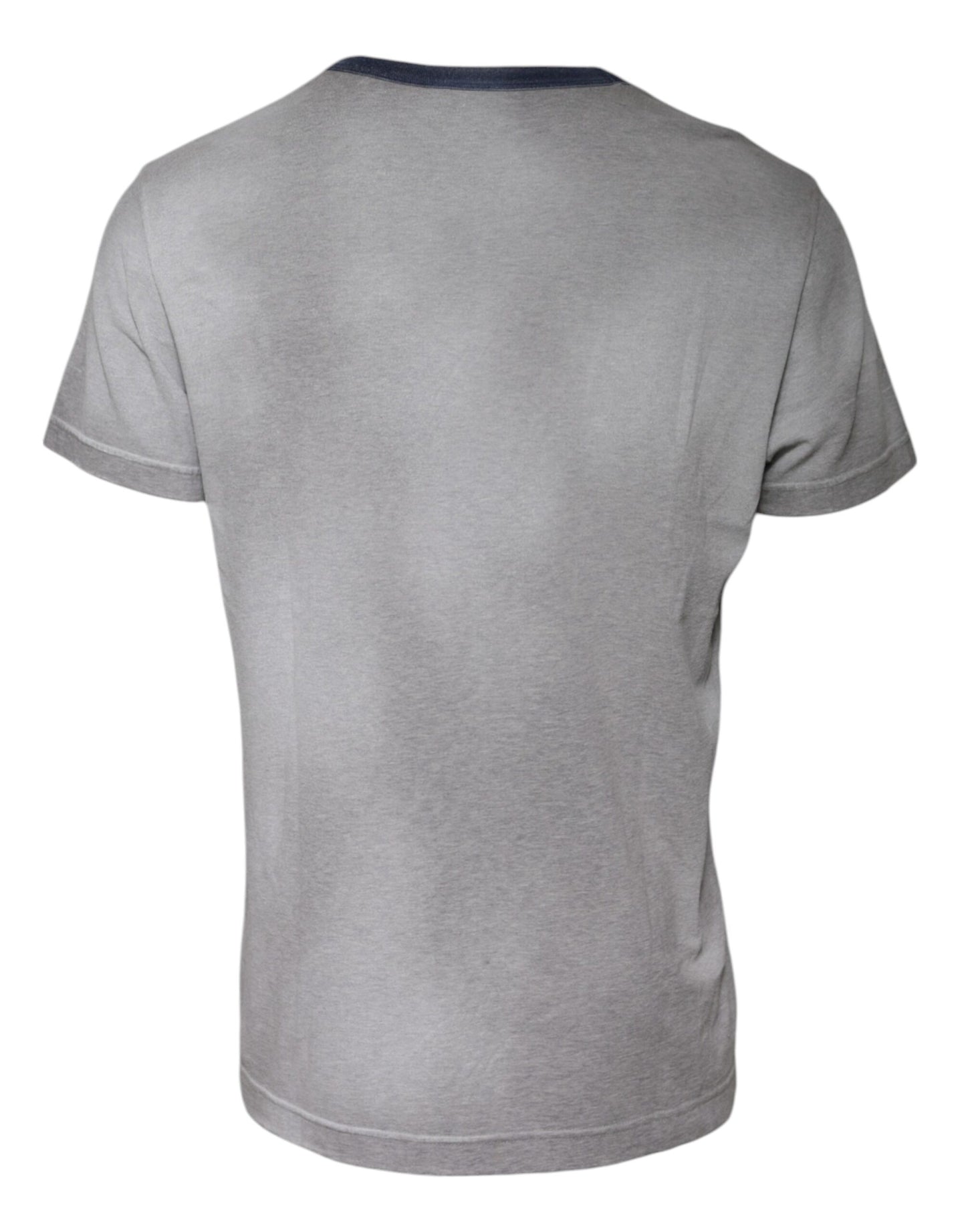 T-shirt ras du cou en coton gris avec logo imprimé