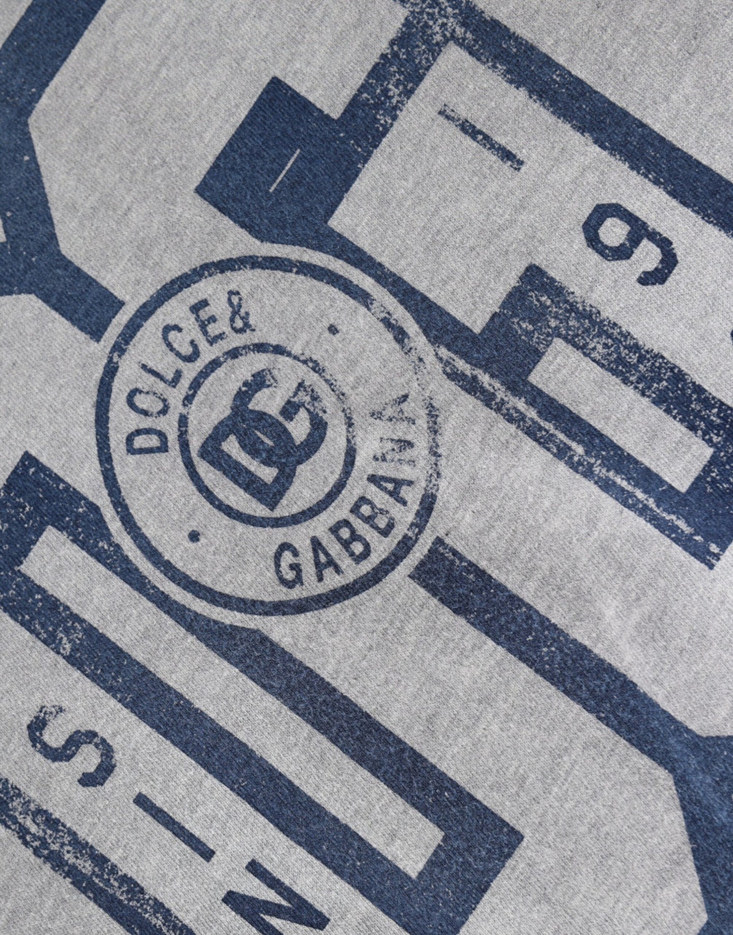 T-shirt ras du cou en coton gris avec logo imprimé