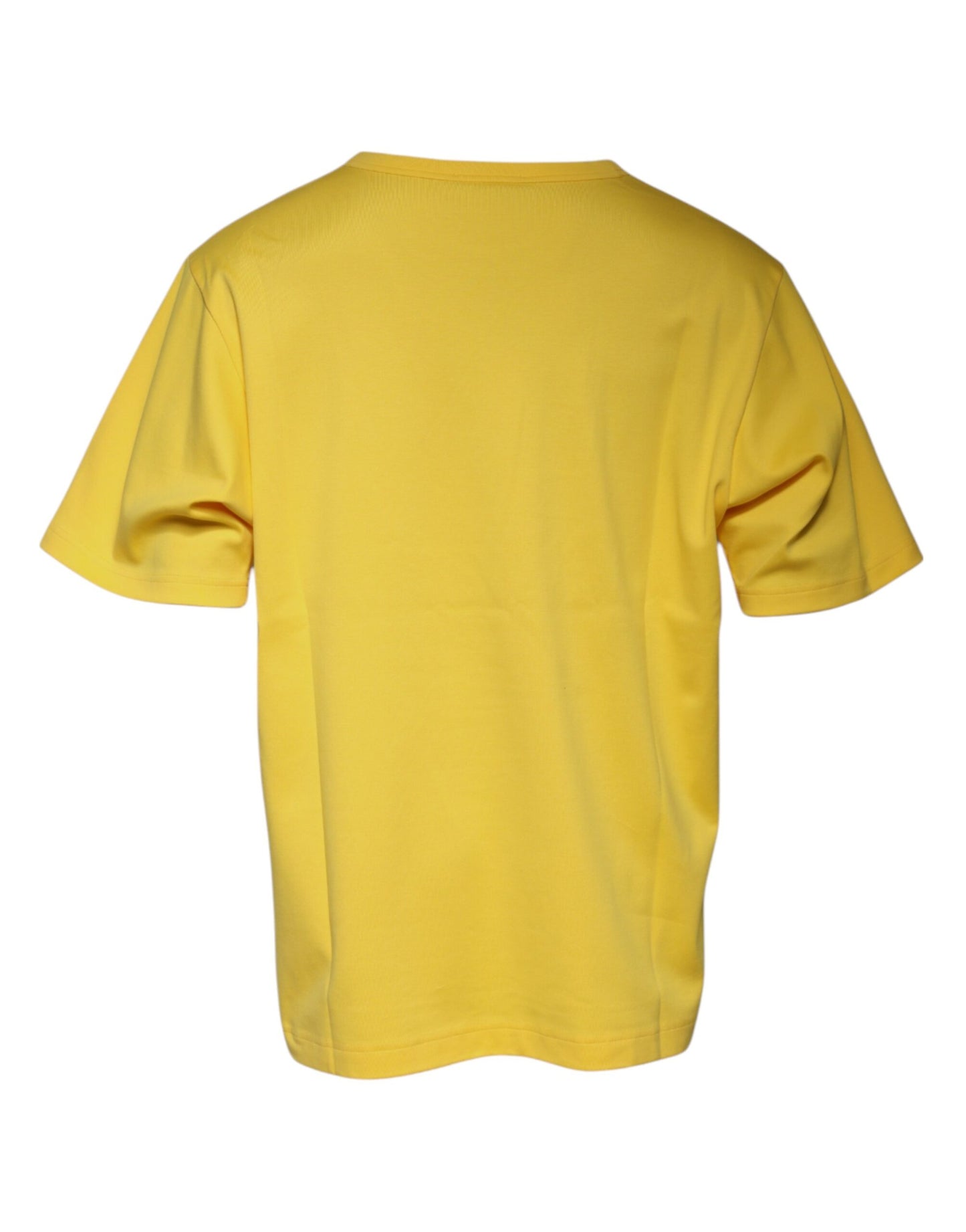 T-shirt jaune à col rond et manches courtes
