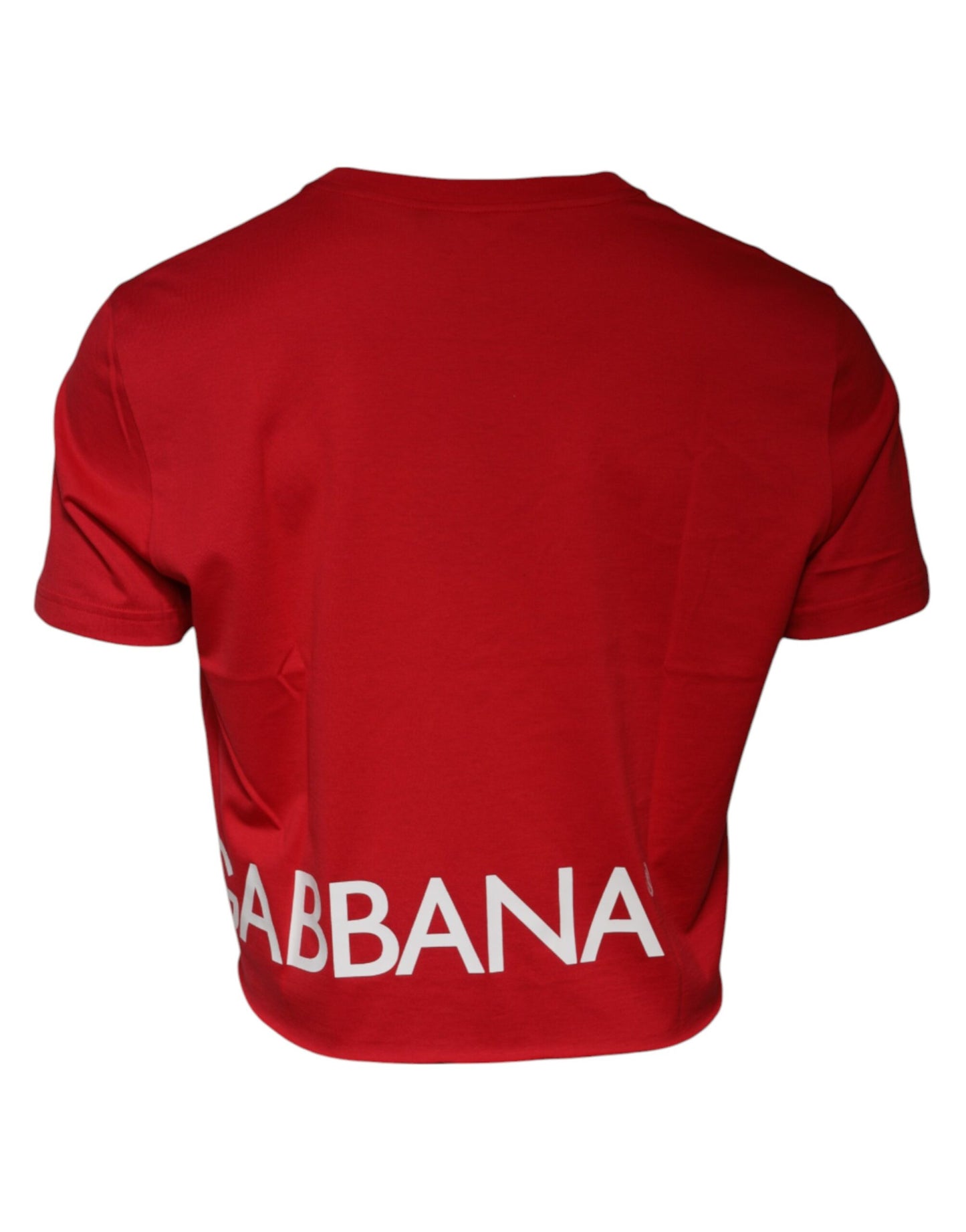 T-shirt court à col rond avec logo imprimé rouge
