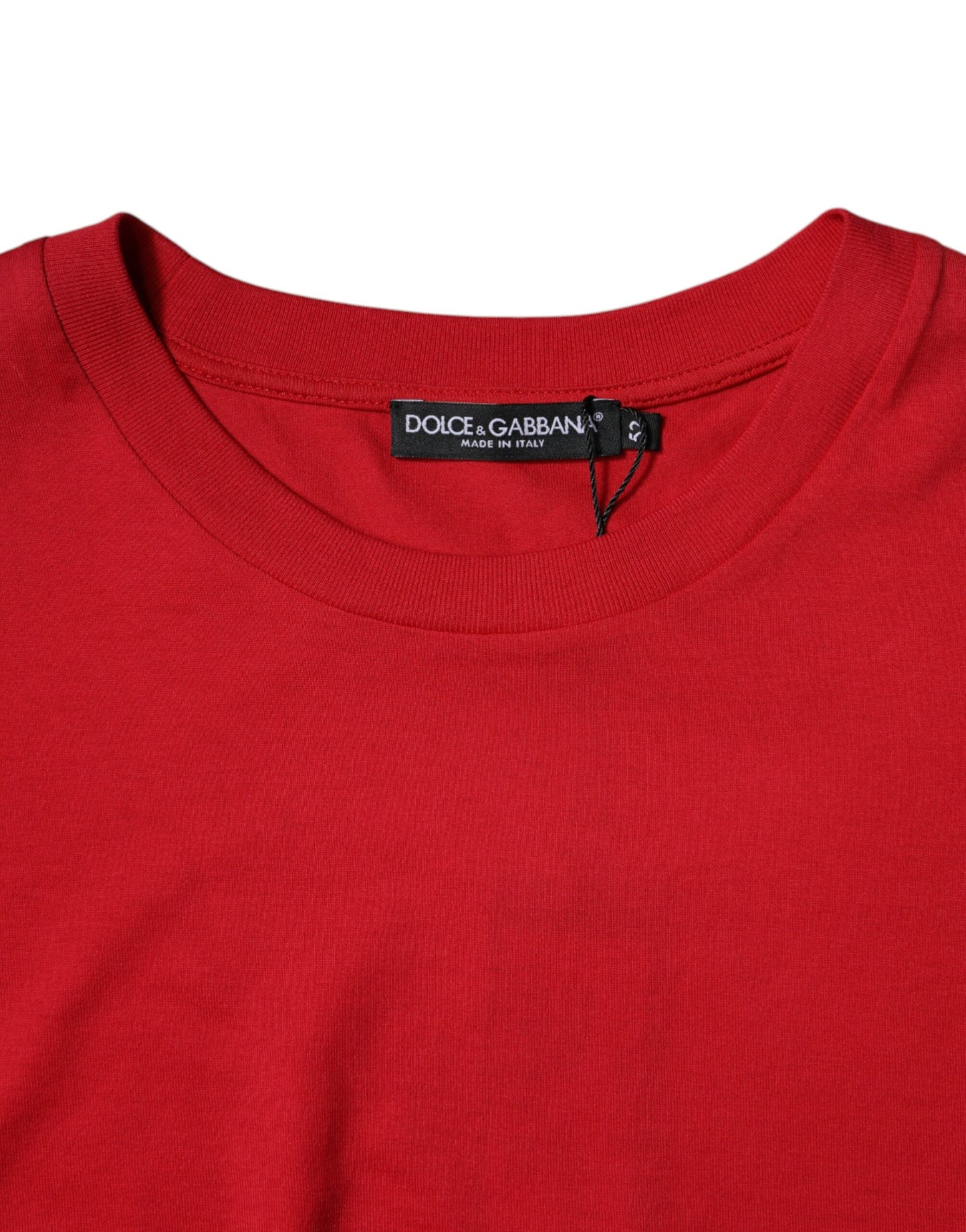 T-shirt court à col rond avec logo imprimé rouge