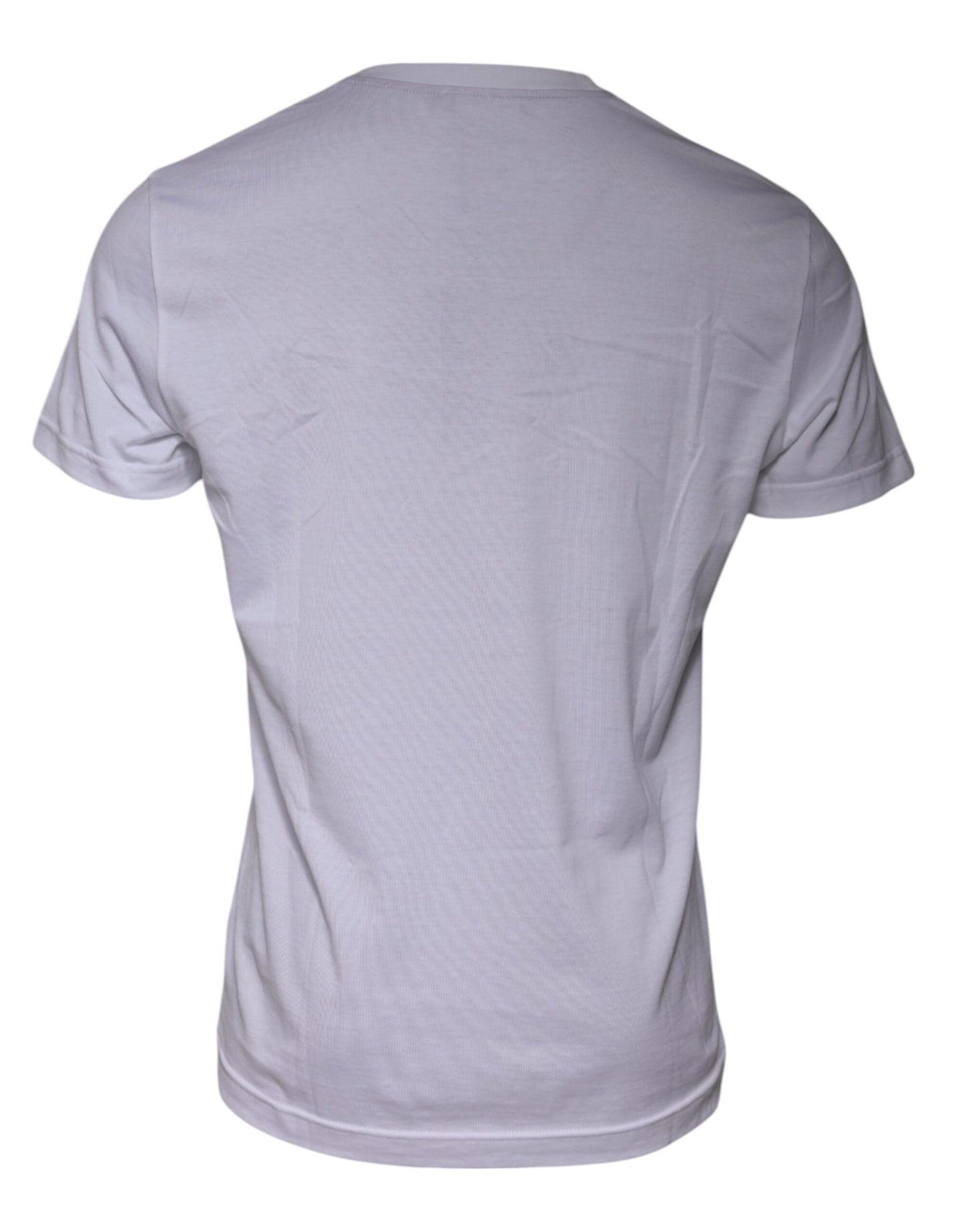 T-shirt col rond en coton blanc avec logo imprimé