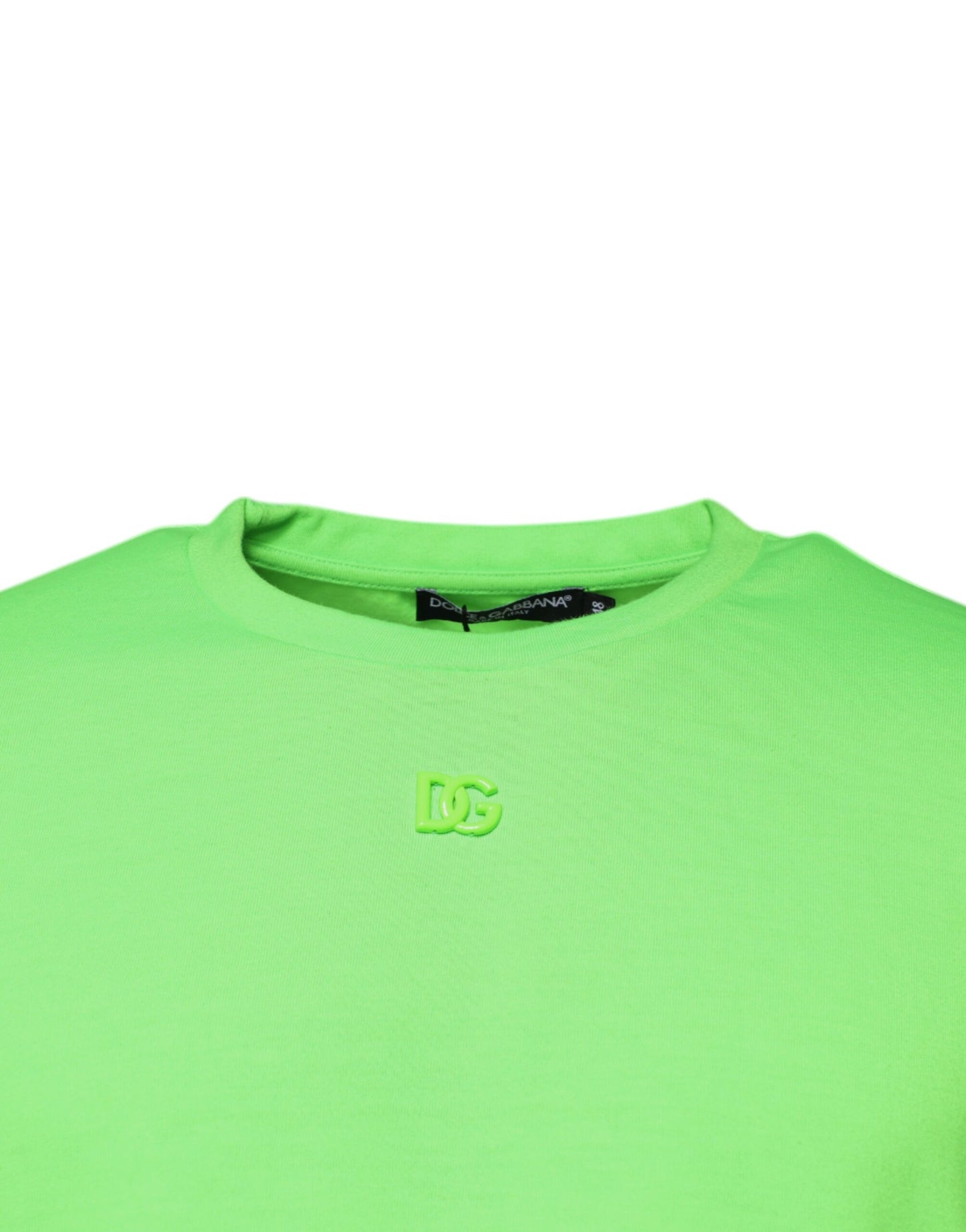 T-shirt ras du cou en polyester avec logo vert