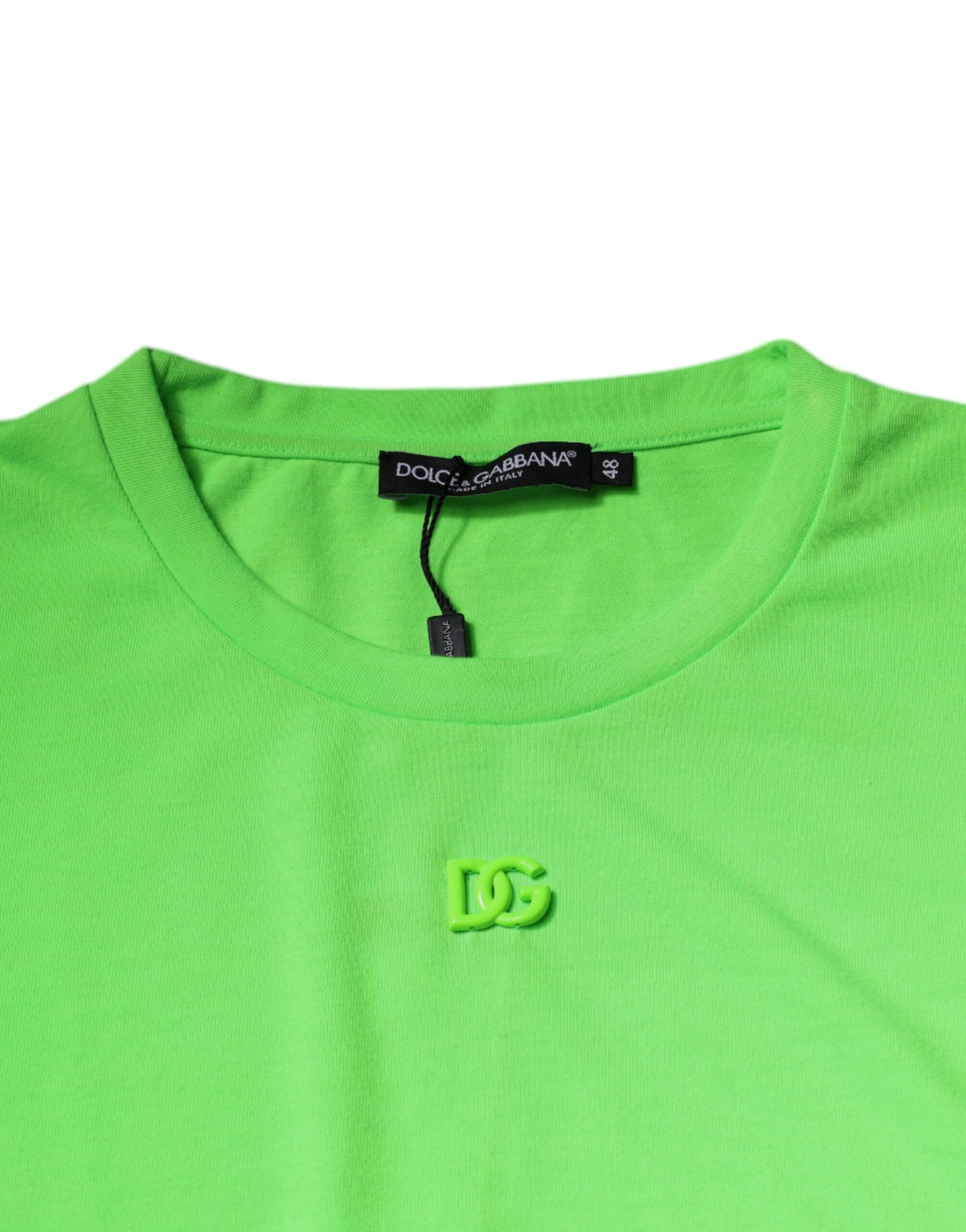 T-shirt ras du cou en polyester avec logo vert