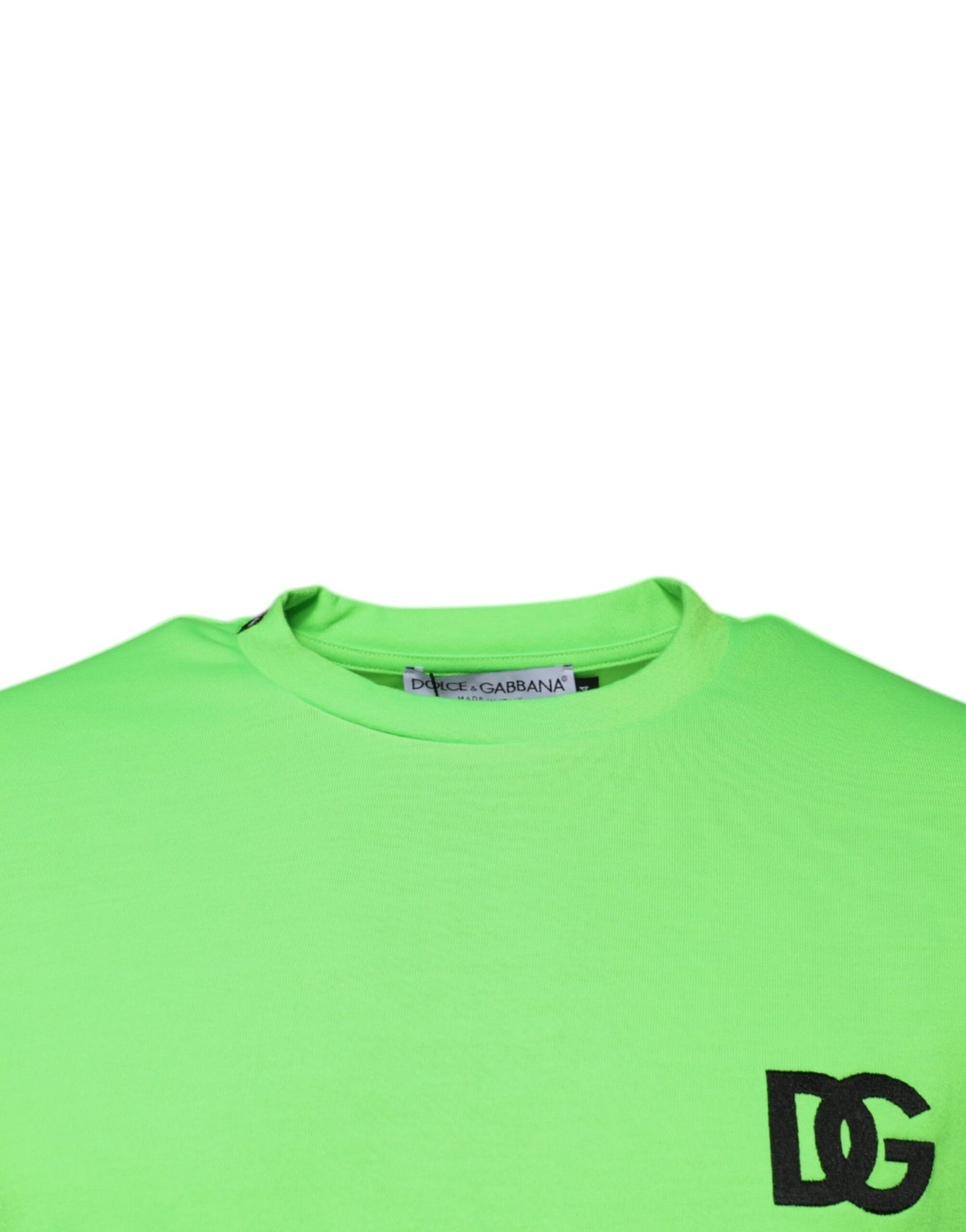 T-shirt ras du cou en polyester avec logo vert