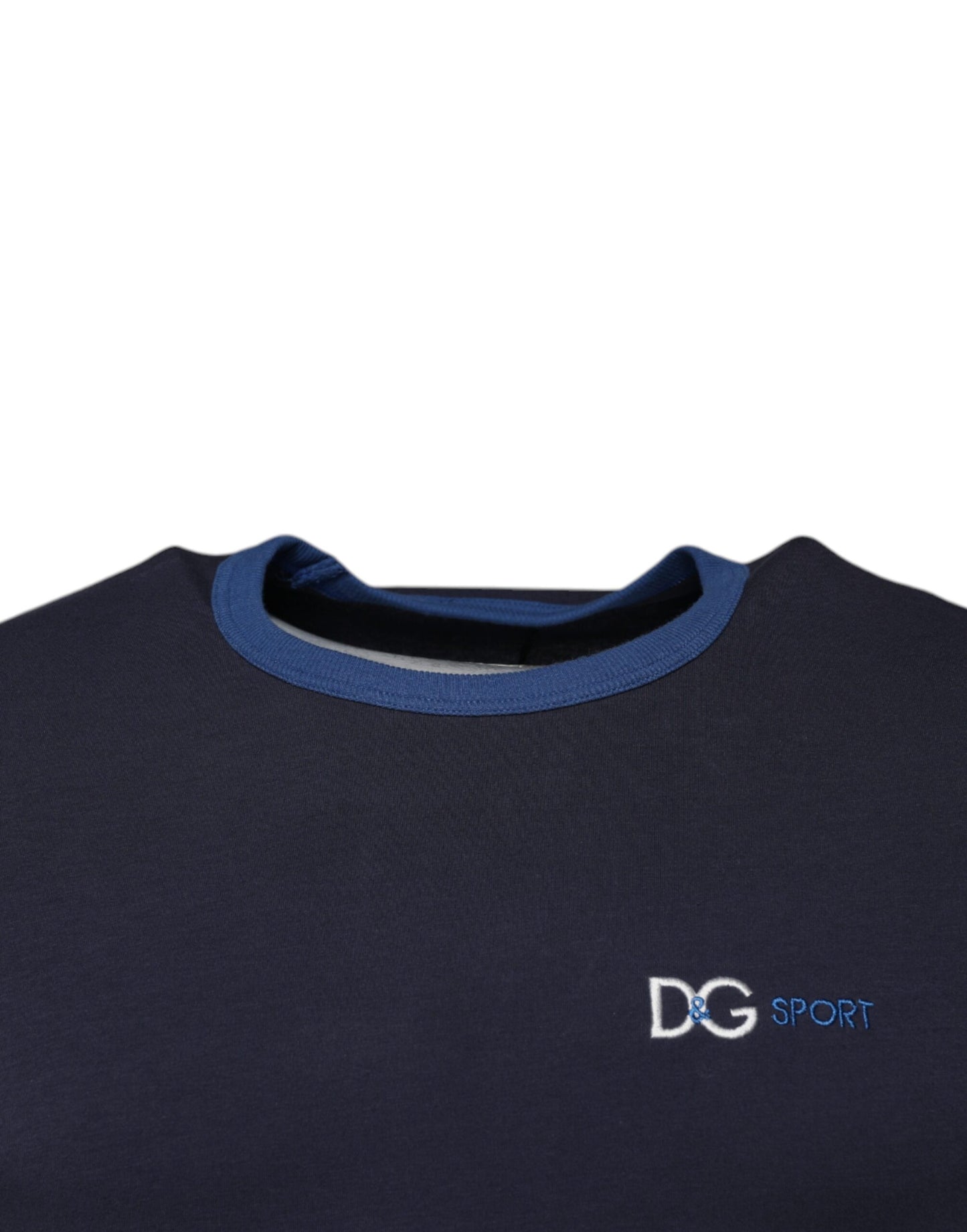T-shirt ras du cou en coton extensible bleu