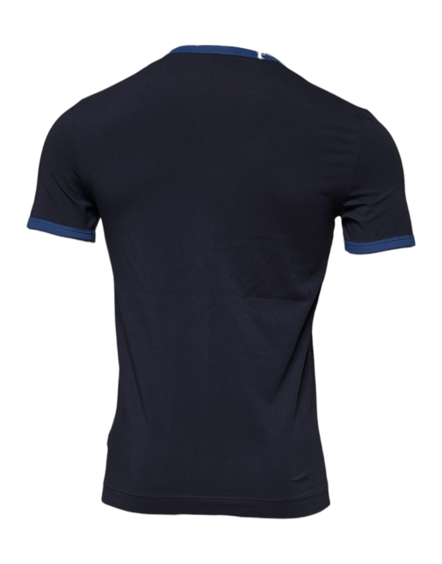 T-shirt ras du cou en coton extensible bleu