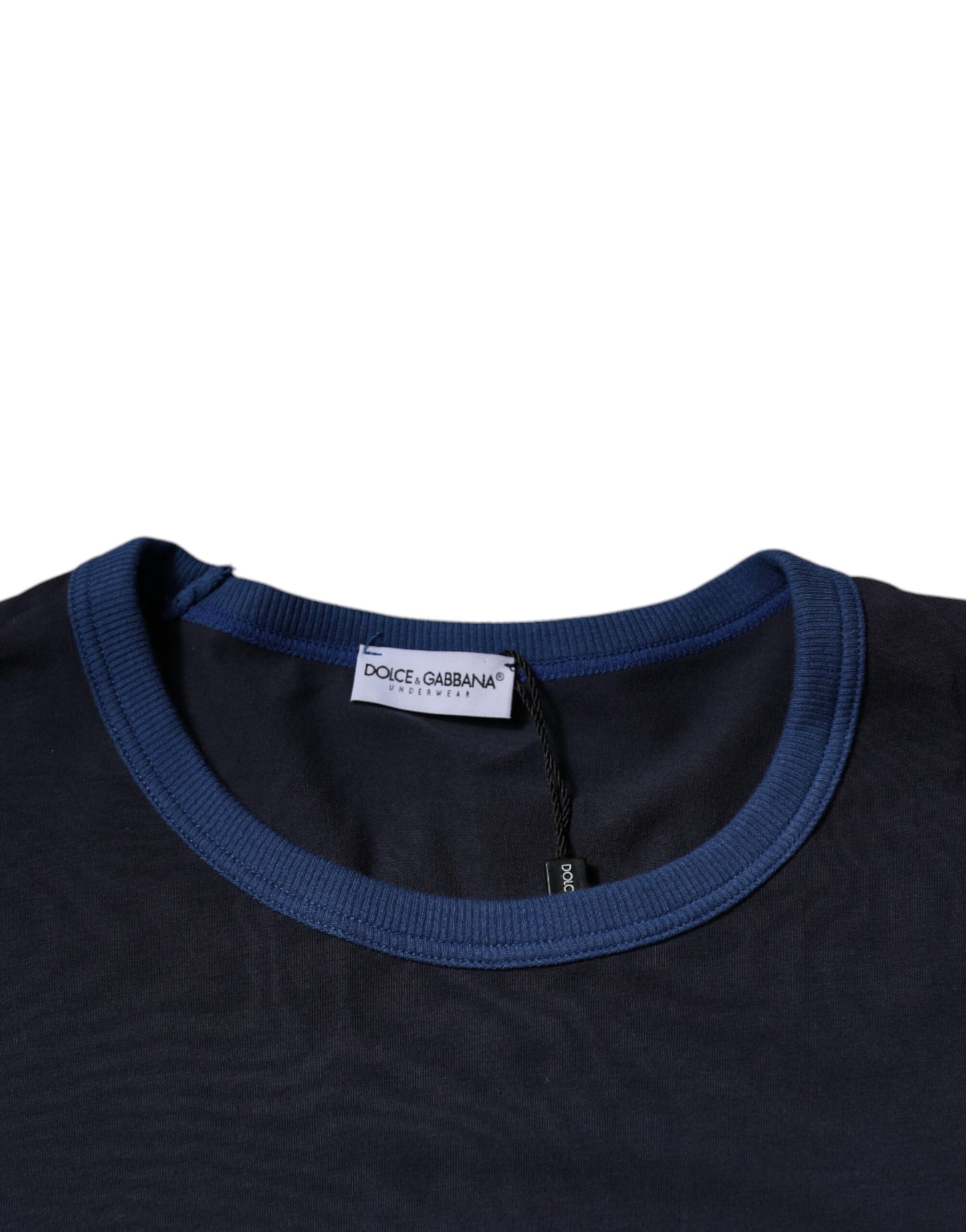 T-shirt ras du cou en coton extensible bleu