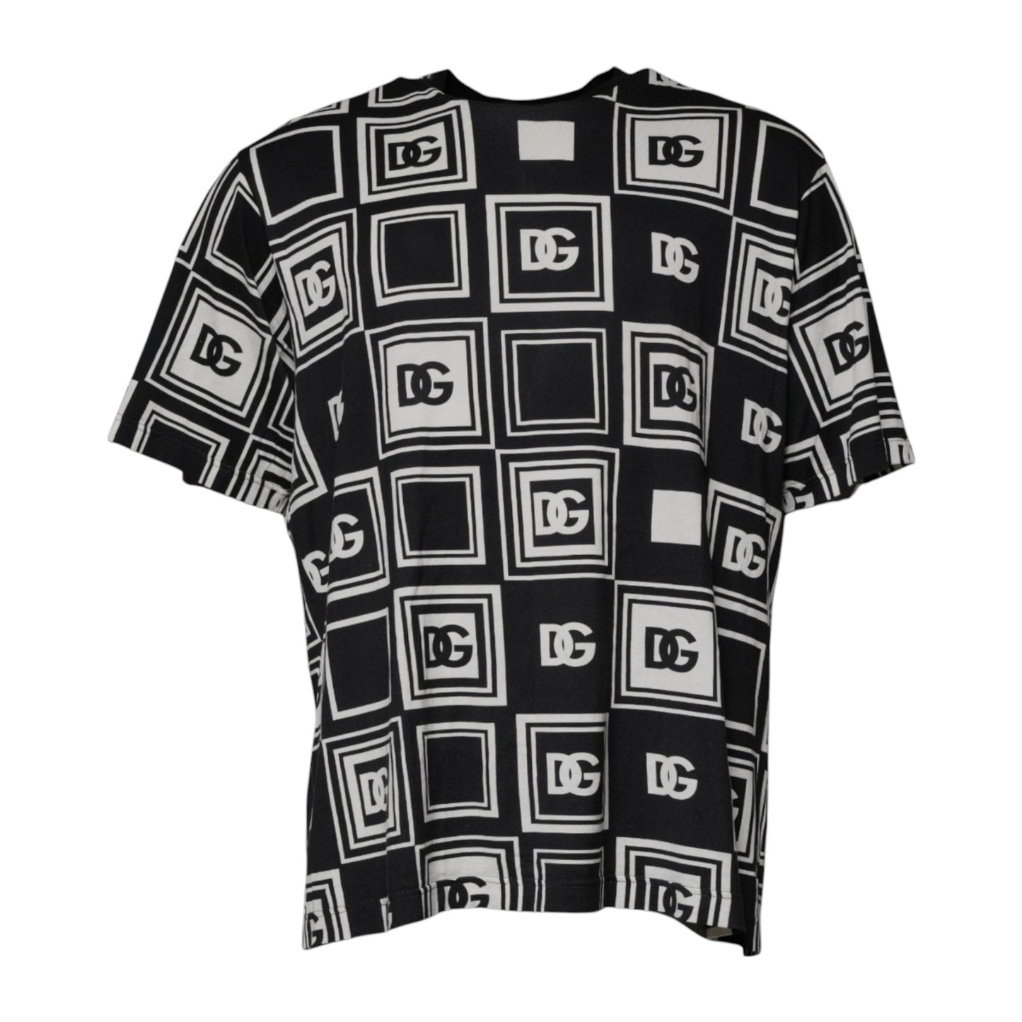 T-shirt ras du cou en coton avec logo monogramme noir