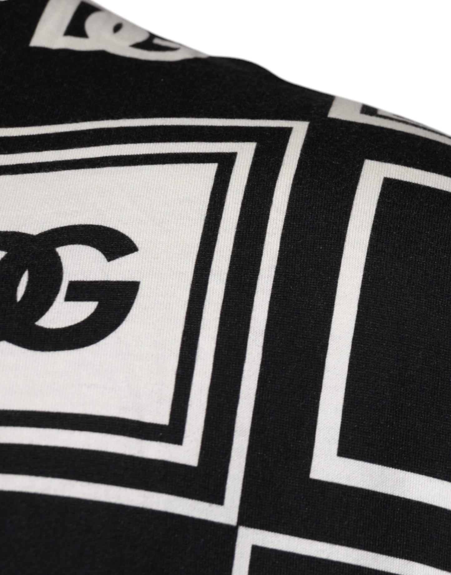 T-shirt ras du cou en coton avec logo monogramme noir