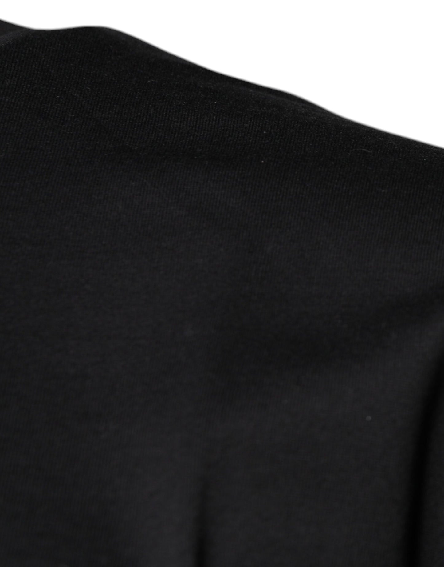 T-shirt col rond en coton noir avec logo DG imprimé