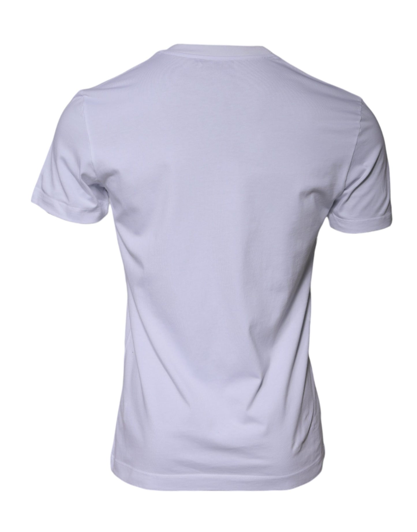 T-shirt col rond en coton blanc avec logo imprimé