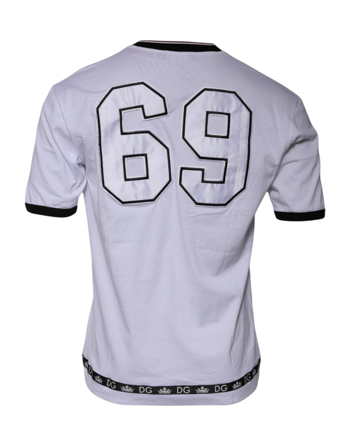 T-shirt ras du cou à manches courtes en jersey blanc