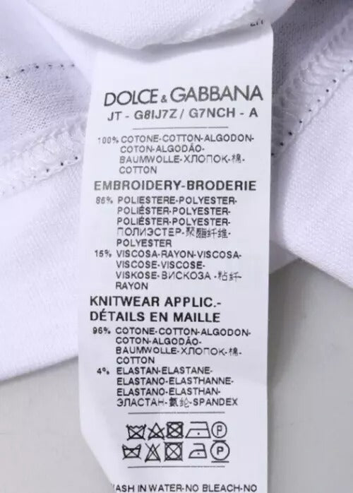 T-shirt ras du cou à manches courtes en jersey blanc