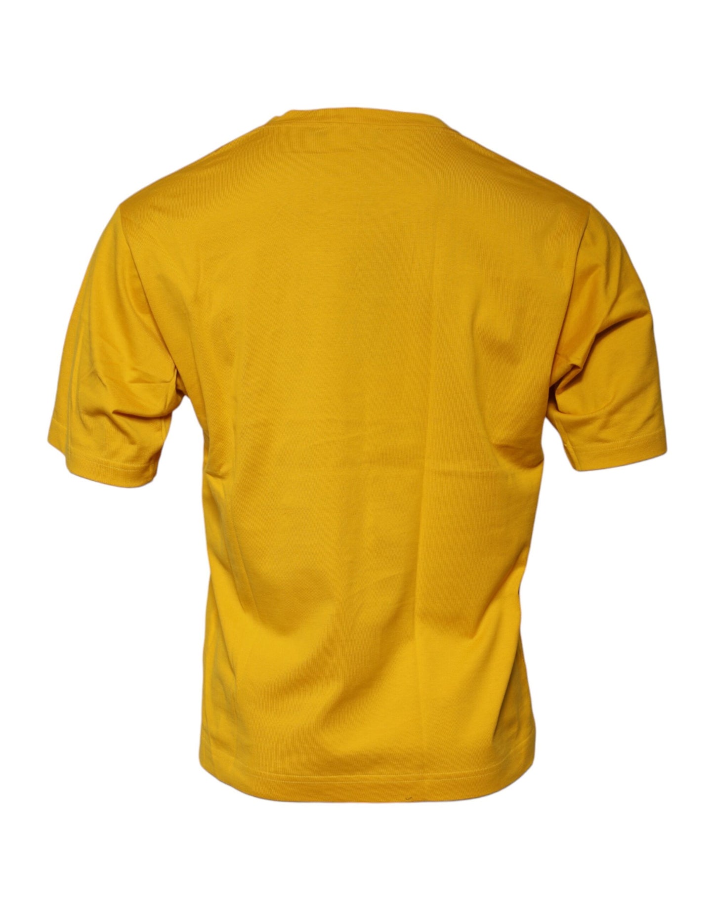 T-shirt à manches courtes et col ras du cou avec logo jaune foncé