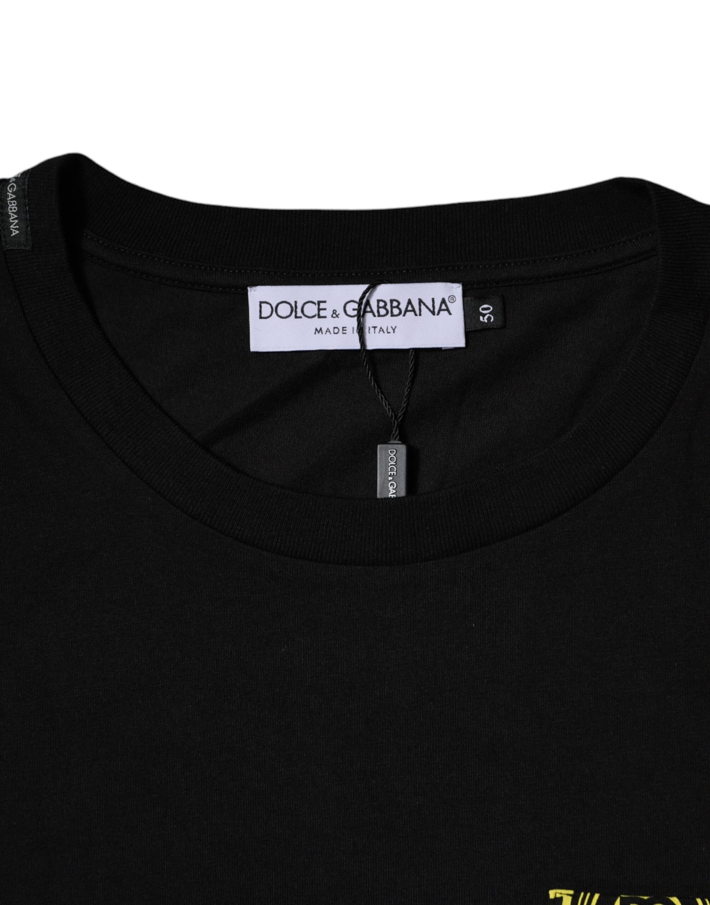 T-shirt à manches courtes en coton avec logo imprimé noir