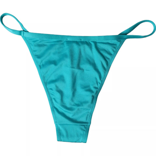 Traje de baño de playa de nailon azul y verde, parte inferior del bikini