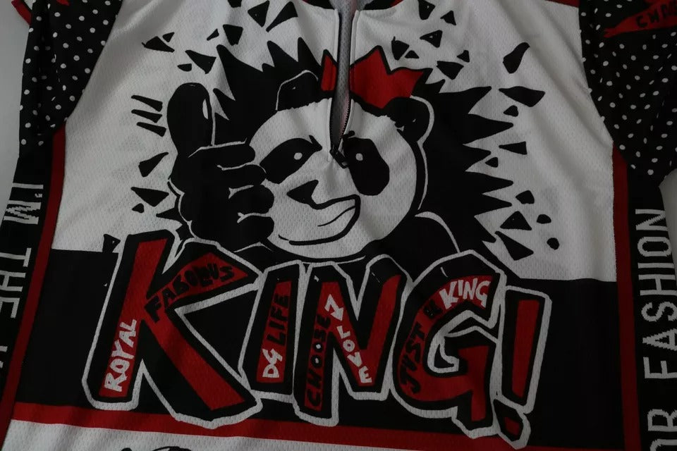 T-shirt en polyester blanc King Panda