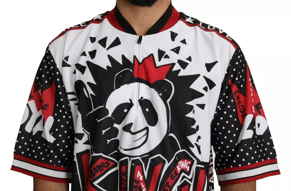 T-shirt en polyester blanc King Panda