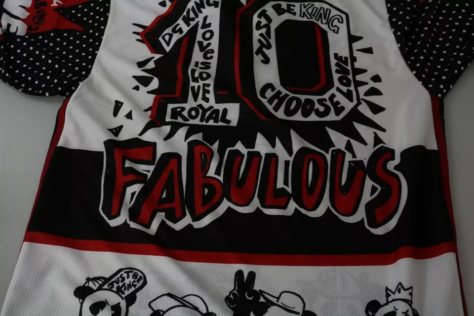 T-shirt en polyester blanc King Panda