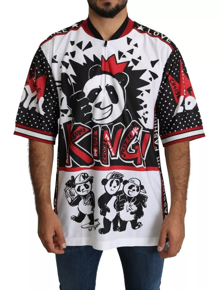 T-shirt en polyester blanc King Panda