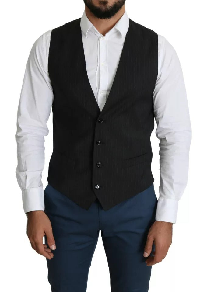 Gilet de costume formel noir pour homme