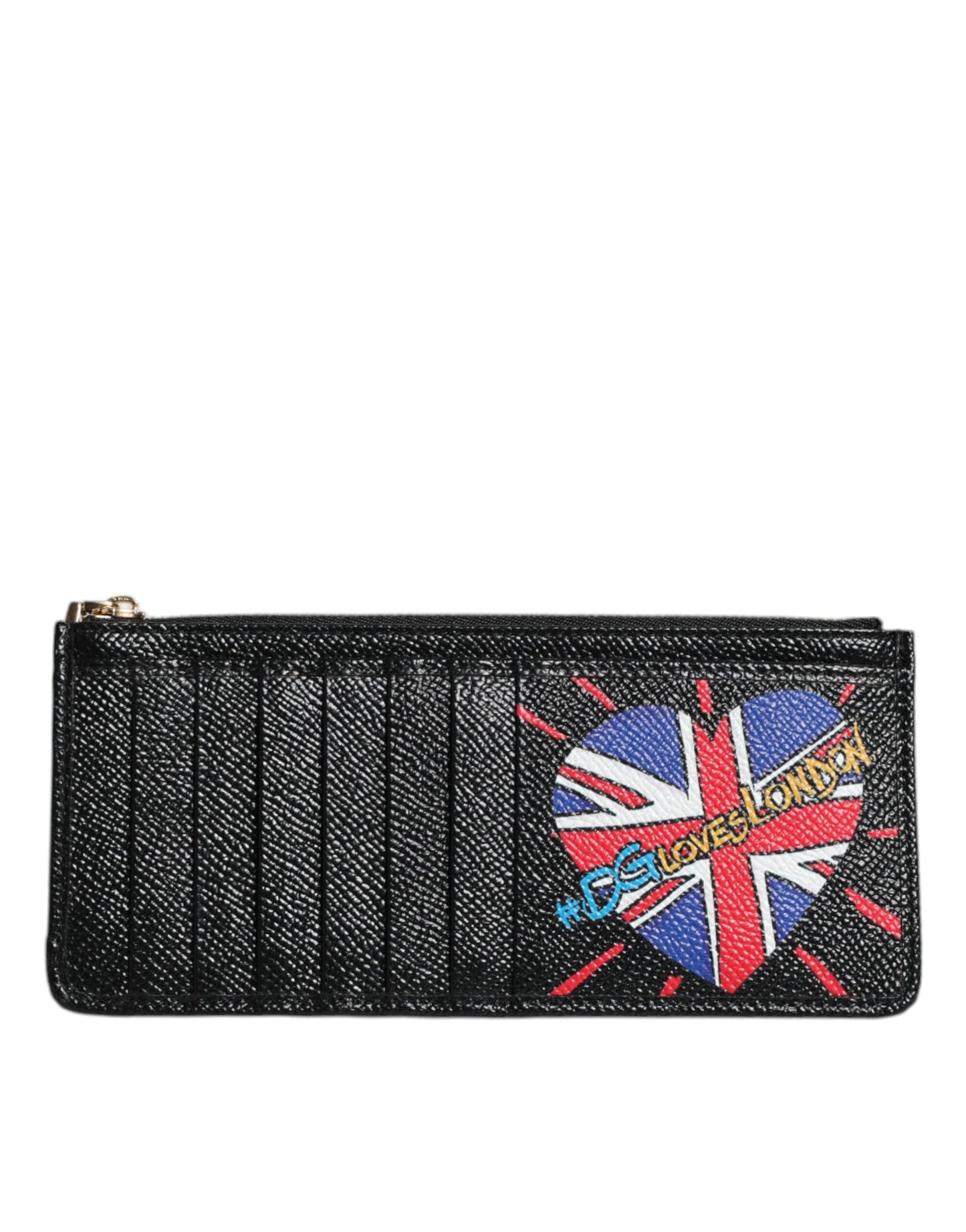 Cartera tarjetero de cuero negro #DGLovesLondon