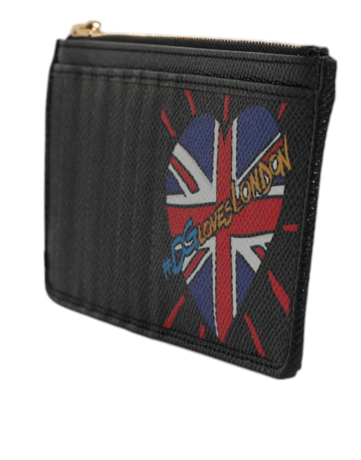 Cartera tarjetero de cuero negro #DGLovesLondon