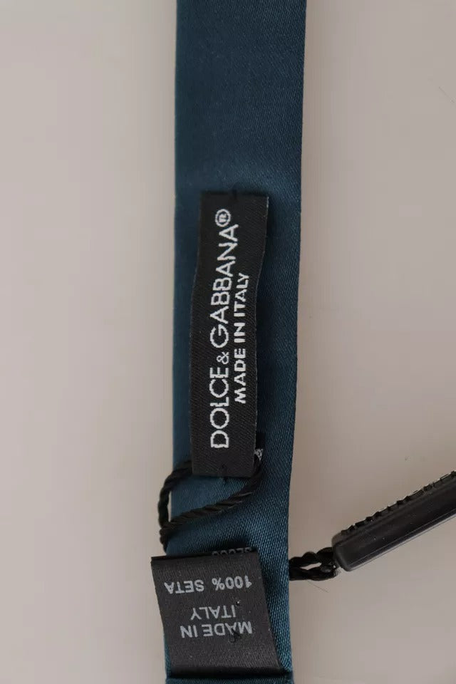 Pajarita ajustable para hombre, 100 % seda azul