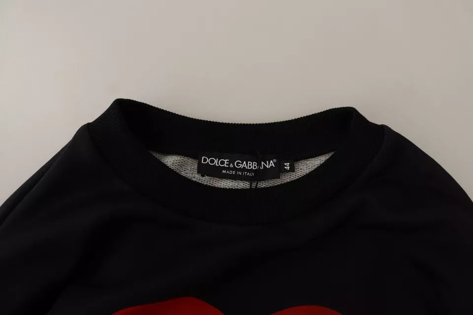 Sweat-shirt à capuche imprimé Cupidon noir