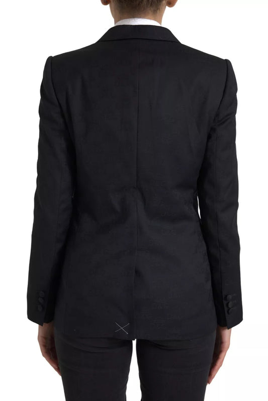 Chaqueta blazer de manga larga negra