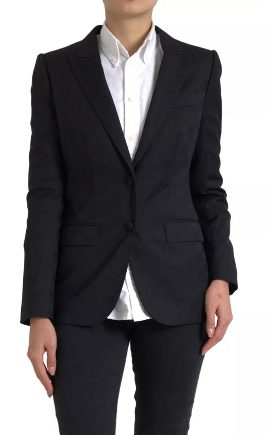 Chaqueta blazer de manga larga negra