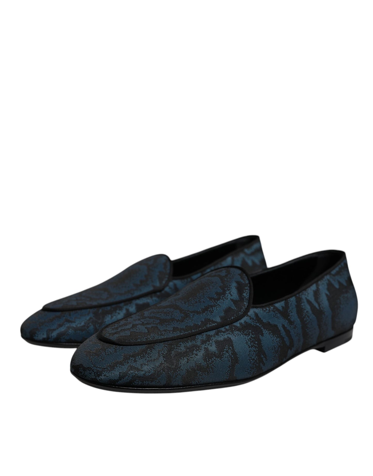 Mocasines planos azules y negros para hombre