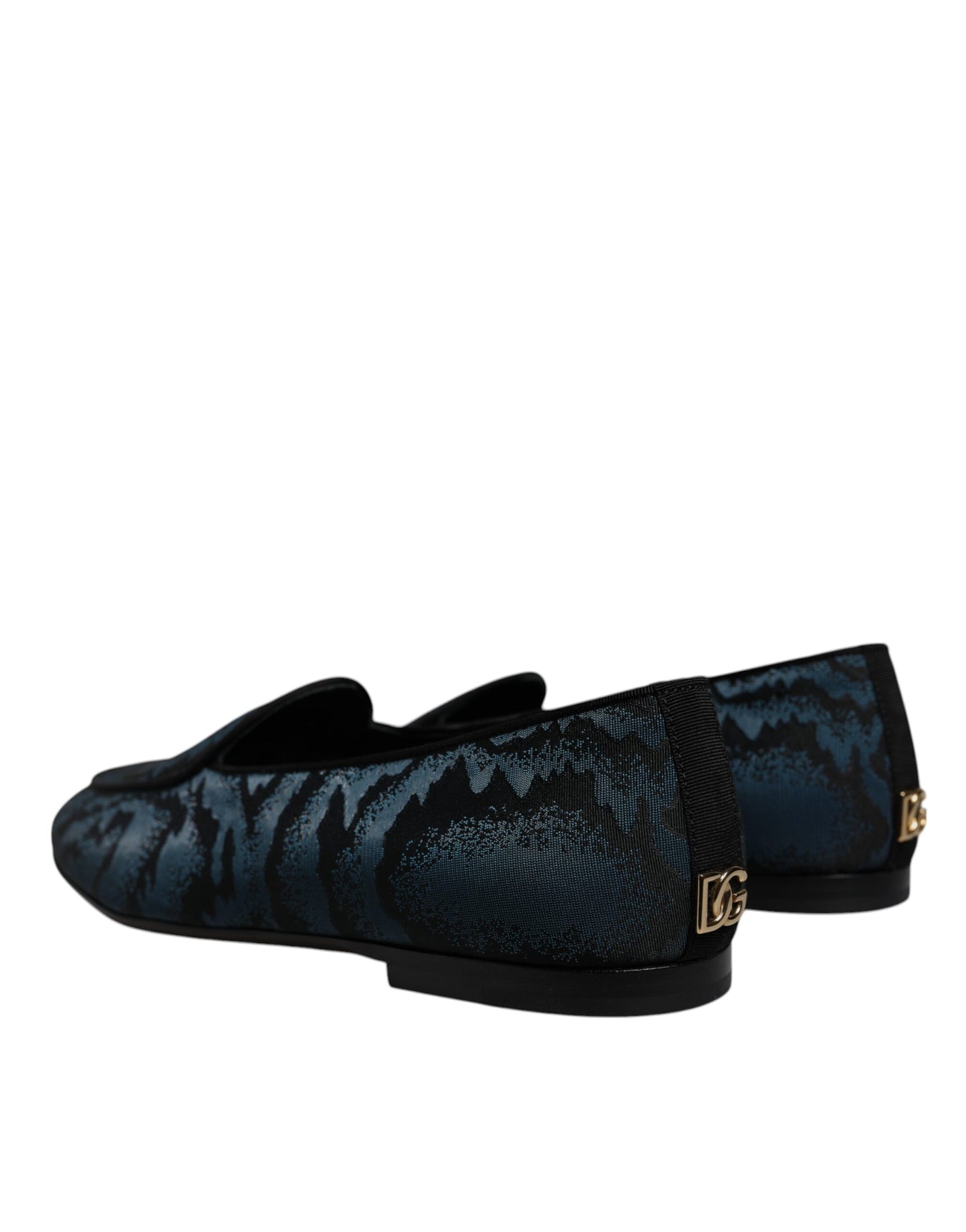 Mocasines planos azules y negros para hombre