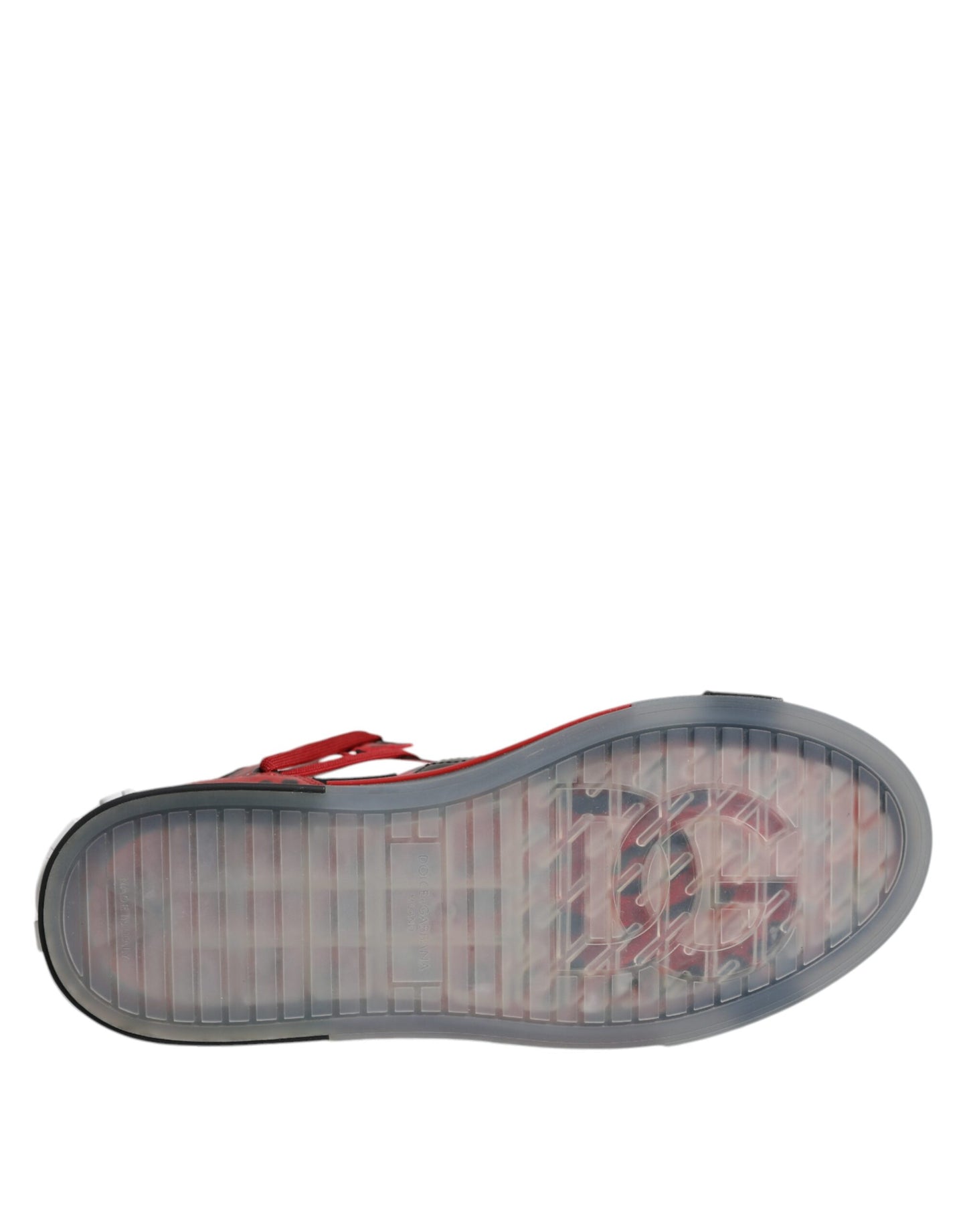 Baskets montantes en cuir multicolore