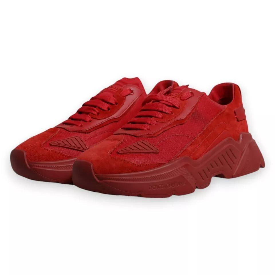Baskets basses Daymaster en cuir rouge