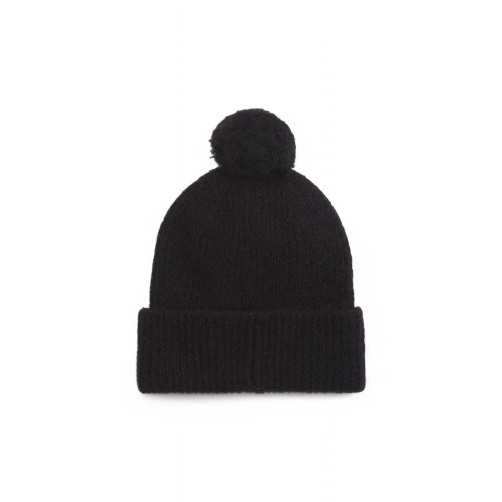 Casquette de baseball en cuir d'alpaga noir