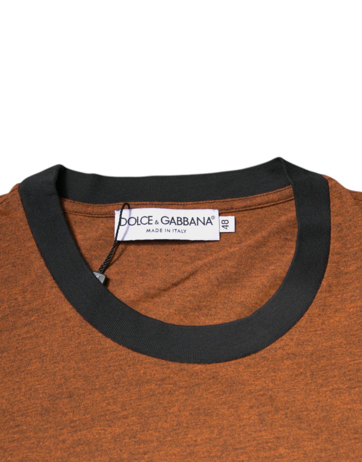 T-shirt ras du cou en polyester marron avec logo DG