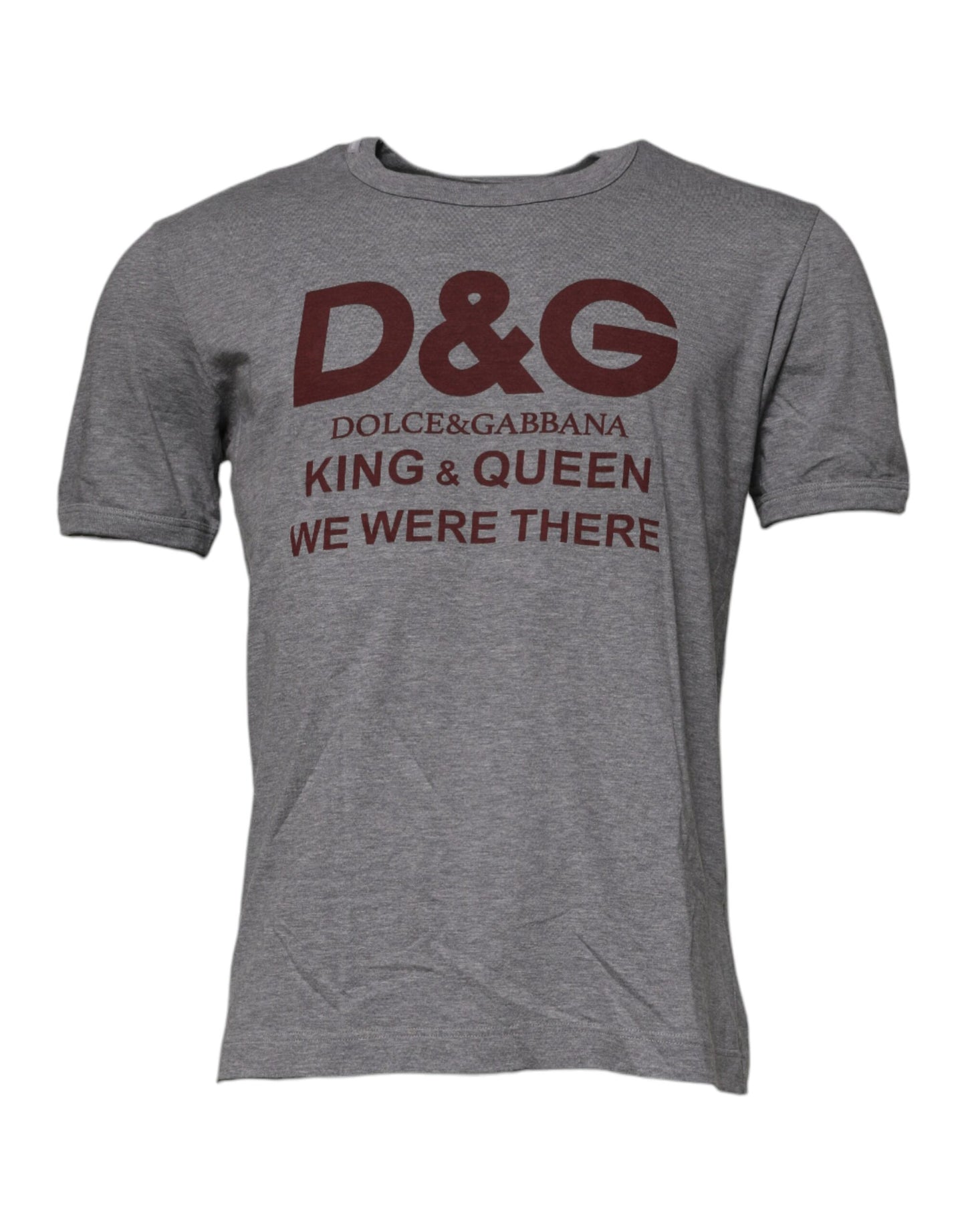 T-shirt ras du cou en coton gris avec logo imprimé pour homme