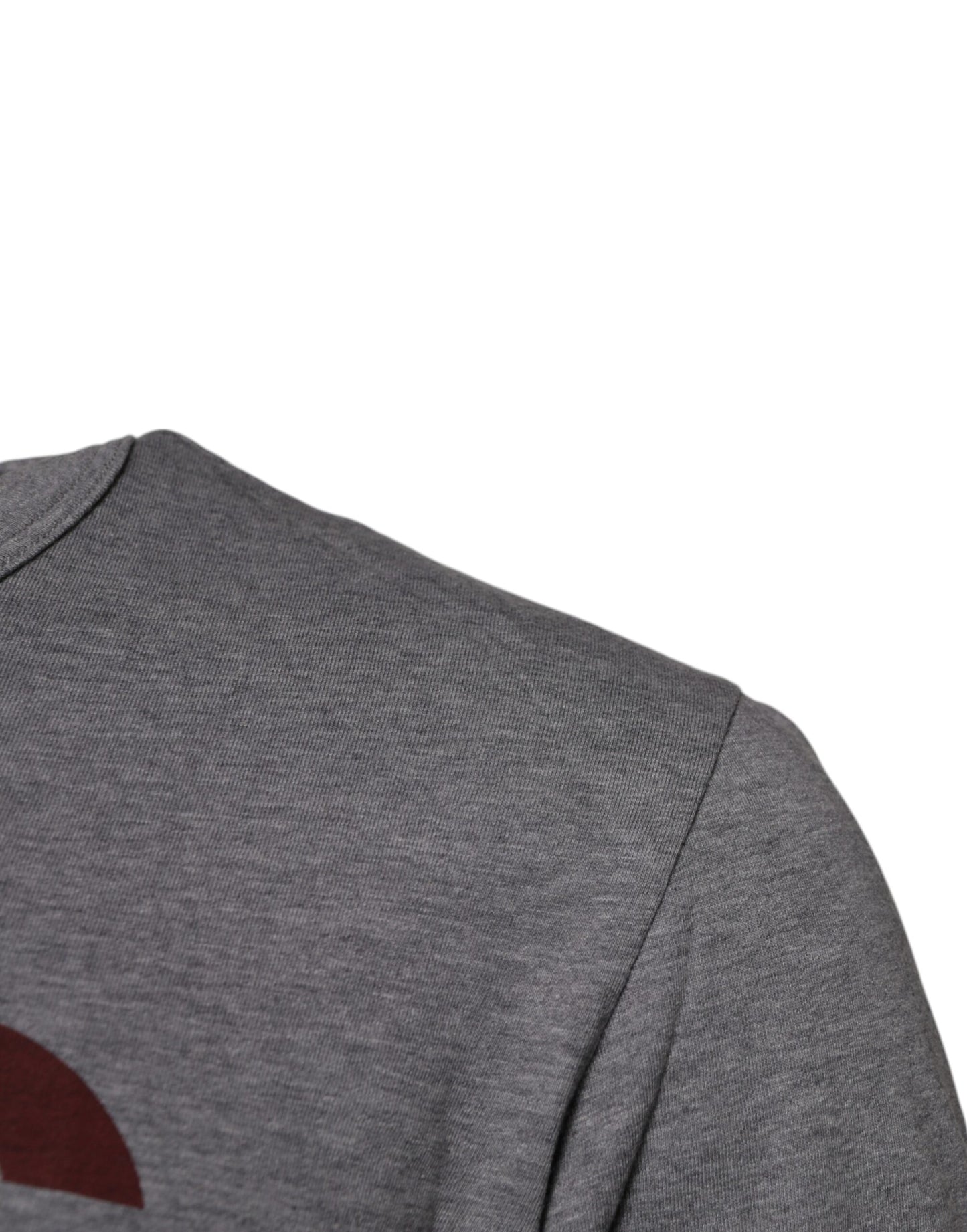 T-shirt ras du cou en coton gris avec logo imprimé pour homme